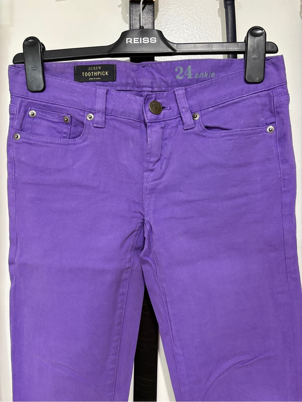 J. Crew Toothpick Ankle Jeans - Vibrant Purple